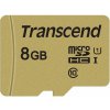 Karta TRANSCEND MicroSDHC 8GB 500S, UHS-I U1 + adaptér TS8GUSD500S