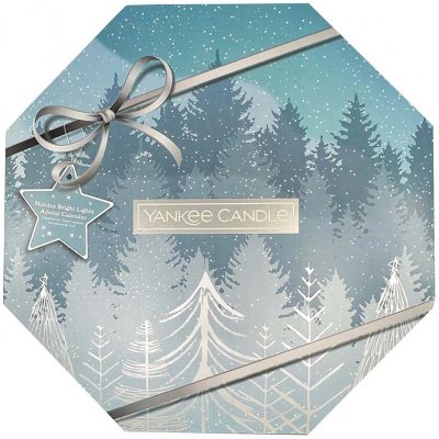 YANKEE CANDLE Adventný veniec čajové sviečky 24 ks svietnik Vianočná darčeková sada