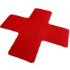 Podlahové značenie tvar kríž 150mm x 150mm červené (sada 10 ks)