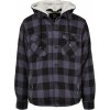 Brandit Lumberjacket bunda s kapucňou čierno-šedá