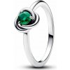 PANDORA prsten Zelený kruh věčnosti 50 192993C05-50