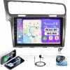 RÁDIO NAVIGÁCIA ANDROID CARPLAY GPS ANDROID VW GOLF 7 2012 -2019 USB 2/64 GB