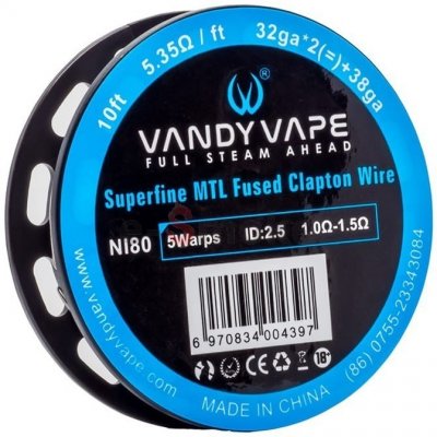 Vandy Vape Ni80 Superfine MTL Fused Clapton 32ga