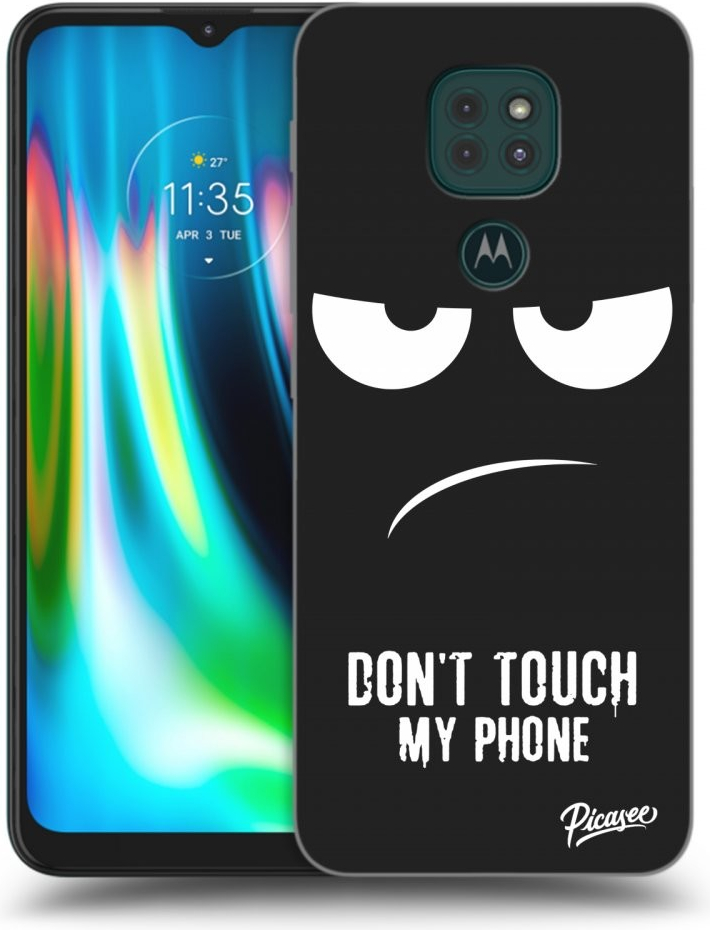 Púzdro Picasee silikónové Motorola Moto G9 Play - Don\'t Touch My Phone čierne