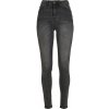 Ladies High Waist Skinny Jeans - black stone washed 27/32