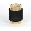 TK Lighting | Náhradné tienidlo k stolovej lampe a lustru BOHO E27 pr. 20 cm ratan/čierna | 9415