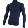 Tričko Sensor Merino DF zip - Pánske dl. rukáv Deep Blue M