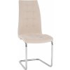 Kondela Jedálenská stolička, béžová Dulux Velvet látka/chróm, SALOMA NEW
