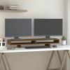 vidaXL Stojan na monitor medovo-hnedý 100x27x14 cm masívna borovica