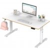ULTRADESK Stôl detský el. nastaviteľná výška s držiakom na slúchadlá a klipom na káble 120×60 cm, biely