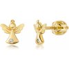 SOFIA zlaté náušnice anjel AUALMA24J0P-ZY