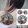 REBELULU Vodeodolné dočasné tetovačky pre ženy Fejkové tetovanie Dočasné tetovanie Tiger Rose Body Art Arm Fake Tattoo Men Women