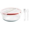 Dóza MagicHome, okrúhla, 1200 ml, s vekom, s príborom, Clip
