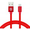 SWISSTEN TEXTILE datový kabel USB - USB-C 2.0m