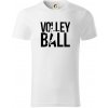 Volleyball nápis - Tričko z organickej bavlny - S ( Biela )