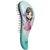 Dtangler Fairy Tale rozčesávací kartáč na vlasy s rukojetí tyrkysový s panenkou