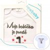 Body s potiskem New Baby Moje babička je prostě jednička - dárkové balení