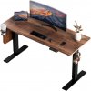 HOMAVO Stôl 140 x 70 cm, 18 mm stolová doska, výškovo nastaviteľný elektrický stôl, pamäťový a antikolizný systém, USB/Type-C s rýchlym nabíjaním