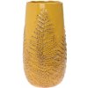 VÁZA PAPRAĎ ŽLTÁ KERAMIKA 13.5*13.5*26CM