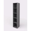 Lenza Skriňa otvorená vysoká 4 police Wels, 39,9x196,5x40,4cm, sivá