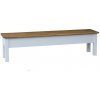 Rustikálna lavica SWEET HOME BAX Barevné provedení: Bílá - světle hnědá medová lak, Délka: 120 cm