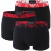 EMPORIO ARMANI - boxerky 3PACK stretch cotton nero con logo rosso - limited edition-XXL (98-102 cm)