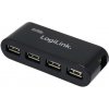 USB hub LogiLink UA0085 4xUSB 2.0, aktívny, čierny (UA0085)