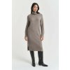 Gant Detail Turtleneck Dress Taupe Beige