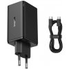 Baseus GaN nabíjačka (P10162701113-00) – 2× USB, 2× USB-C, 65 W, USB-C kábel, čierna