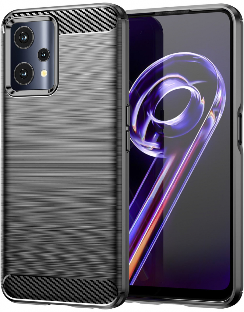 Púzdro IZMAEL Realme 9 Pro Carbon Bush TPU čierne