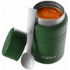 Obedový termobox z ocele s lyžicou na potraviny Miowi 500 ml zelený