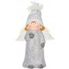 Postavička MagicHome Vianoce, Anjelik s priesvitnými krídlami, LED, terakota, 10,5x6,5x14 cm