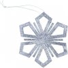 DECOLED Vianočná ozdoba snehová vločka II, priemer 15 cm, strieborná, preglejka, vonkajšia