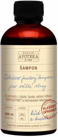 Havlíkova apotéka Cibuľovo fazuľový vlasový šampón na svetlé vlasy 200 ml