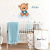 Nálepky na stenu medvídok s menom modrá - Plotbase, s.r.o., 45x6
