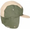 KiETLA Šiltovka s ochranou krku s UV ochranou 0-1 rok (Natural / Green)