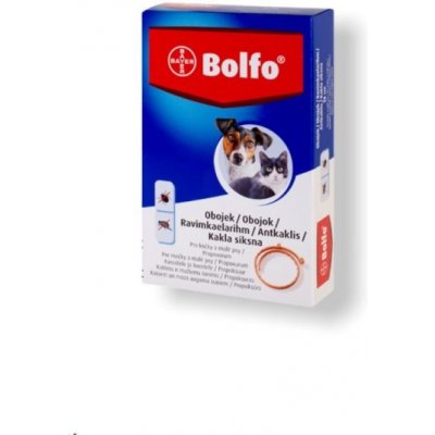 BOLFO Antiparazitný obojok pre mačky a malé psy 38cm