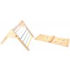 Elis design drevený piklerovej trojuholník Monty 59 cm s montessori doskou viacfarebná EN1166