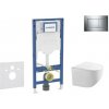 Geberit Duofix - Set predstenovej inštalácie, klozetu Gaia a dosky softclose, tlačidlo Sigma30, chróm/chróm mat SANI11CA1127B