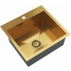 Gamma Gamma, 1-komorový oceľový drez 480x450x210 mm, brúsená zlatá, GMA-S4845-GD
