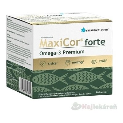 Neuraxpharm MaxiCor forte Omega-3 Premium 90 ks