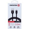 Swissten 71527600 USB / LIGHTNING, 3m, černý