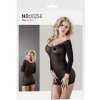 NO:XQSE - Dlhý rukáv, priehľadný catsuit - čierna
