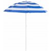 ST Leisure Equipment Slnečník DALIA 180 cm, 32/32 mm, s naklápacím kĺbom, modro-biely, plážový