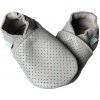 Hopi Hop kožené capáčky Barefoot dierované svetlo šedé