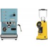 Profitec GO, blue + Eureka Helios 75, yellow