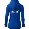 Karate Evolúcia - kop - Mikina dámska trendy zipper s kapucňou - XS ( Kráľovská modrá )