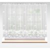 Záclona žakárová, Mačky metráž, biela 140 cm