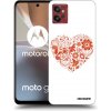 Picasee silikónový prehľadný obal pre Motorola Moto G32 - Veľké srdce