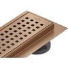 Mexen Flat 360° M08 otočný líniový odtok 70 cm, kartáčovaná meď - 1C25070-40